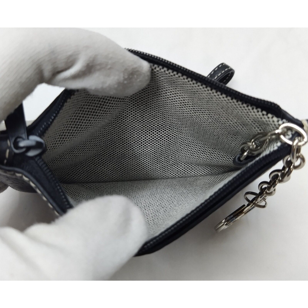 Dooney & Bourke Black Pebbled Zipper Closure Coin Wallet - Picture 11 of 11
